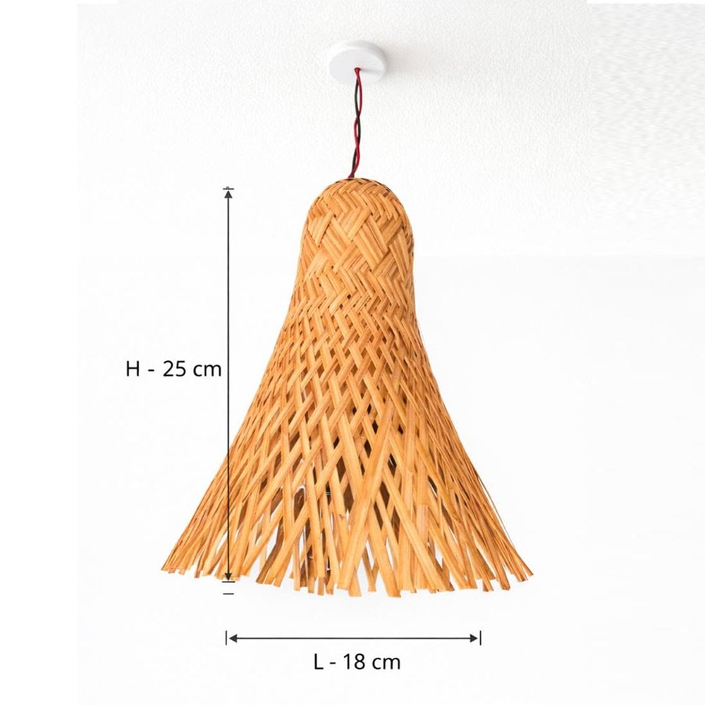 Handmade Bamboo Bell Shape Pendant Lamp